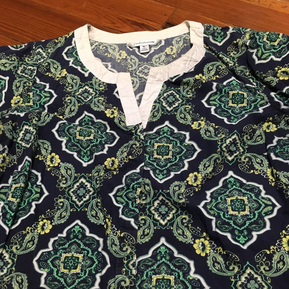 Pretty Green and Blue Women’s Blouse